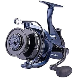 Carretes De Pesca Carpfishing Sougayilang Carrete de pesca Baitrunner de acero inoxidable 13+1, carrete de pesca giratorio de fibra de carbono para bagre, lucioperca, lubina rayada, con un carrete de repuesto