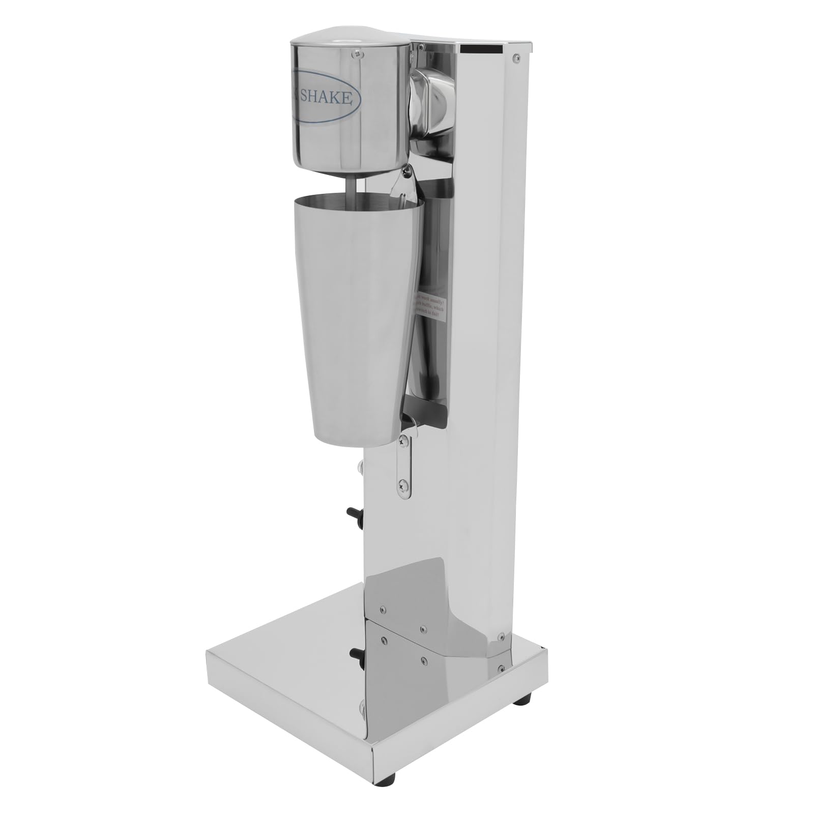 Milchshake Maschine aus Edelstahl, 180W Standmixer für Milchshakes und Smoothies, Mixer mit 18000 U/min und 650ml Becher, 2 Gänge