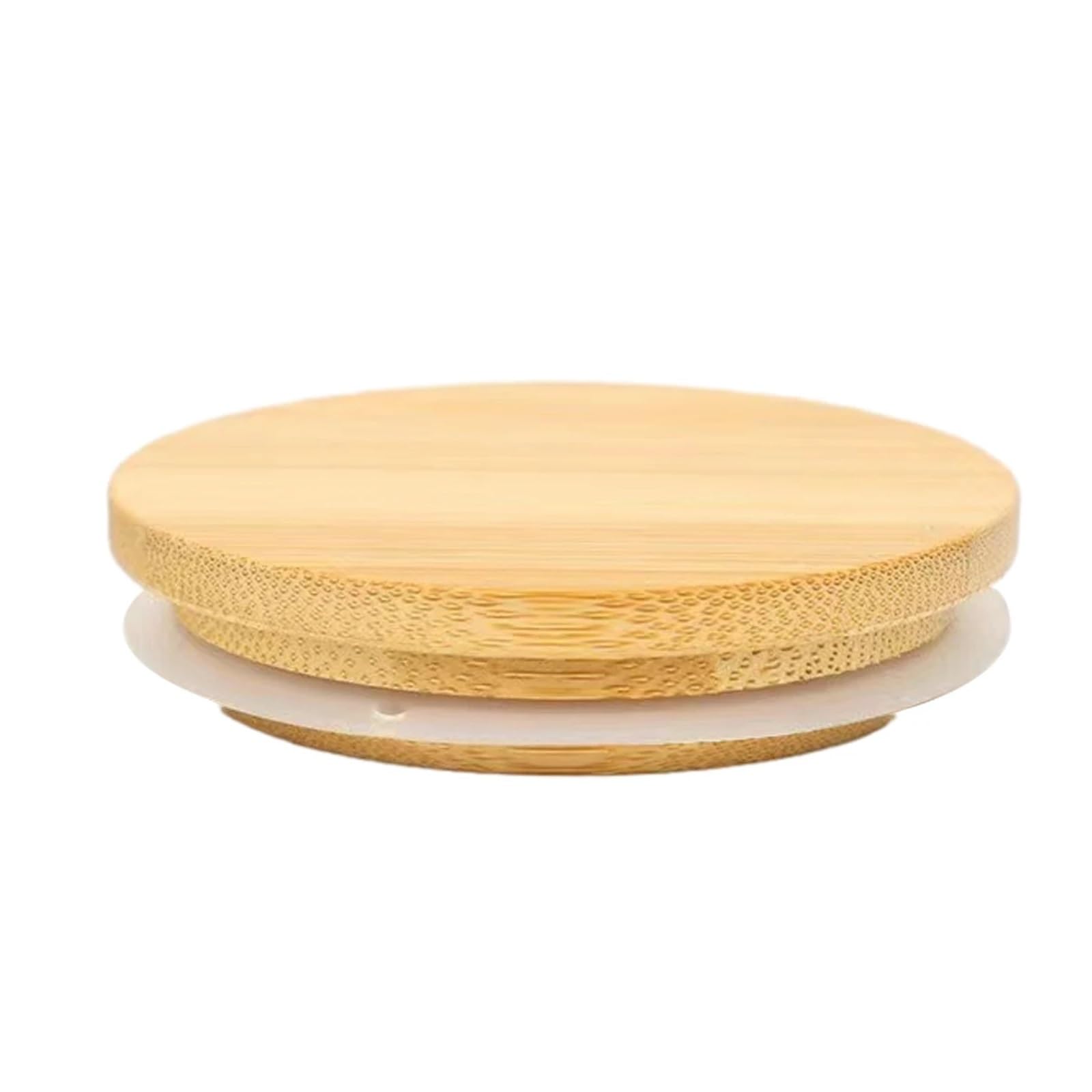 Bamboo Lids 10Pcs Bamboo Lid Cheesecake Jars Reusable Airtight Glass Storage Can Lids