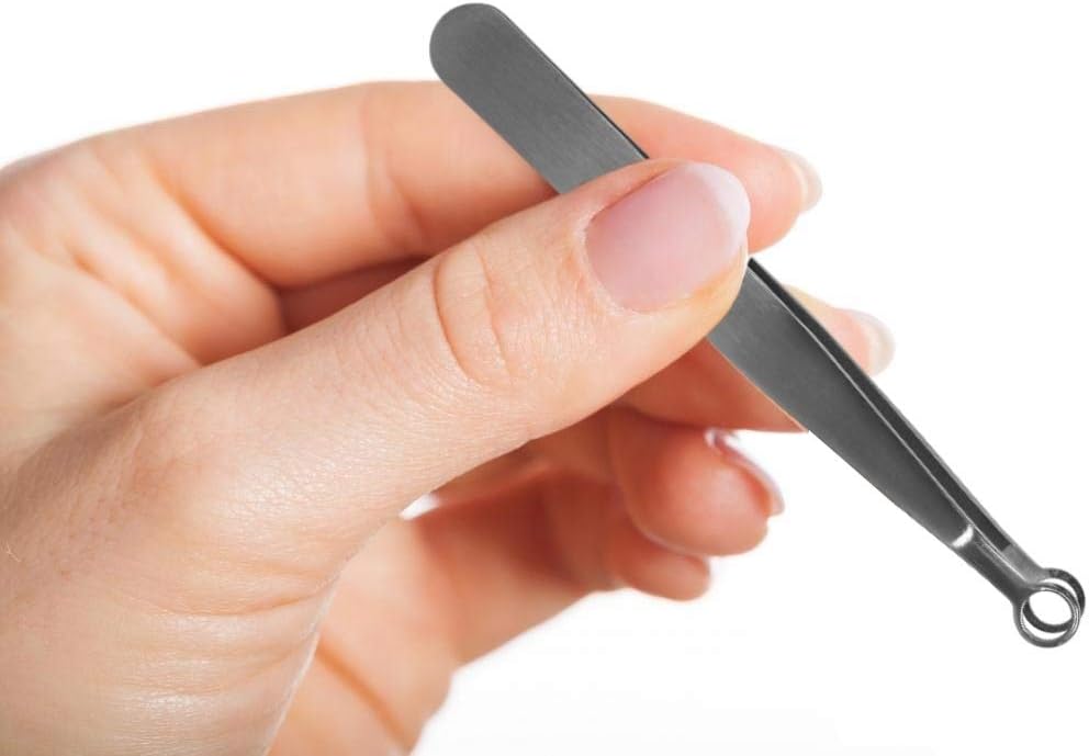 Tweezer Salon Grade - 320 Degree Pulling Angle, Rounded Corners Korean Beauty Product