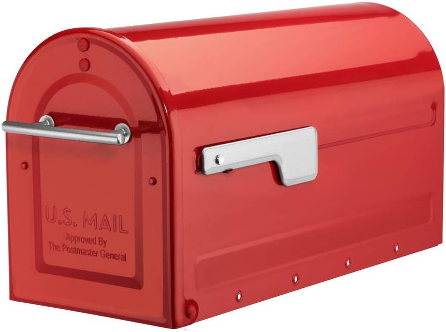 Architectural Mailboxes 7900-7R-SR Boulder Mailbox, Red