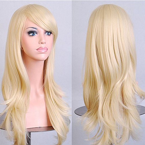 Elailite® Blonde Fancy Dress Wigs Women Wig for Women 23" / Mono-Color -[ Linen Blond]