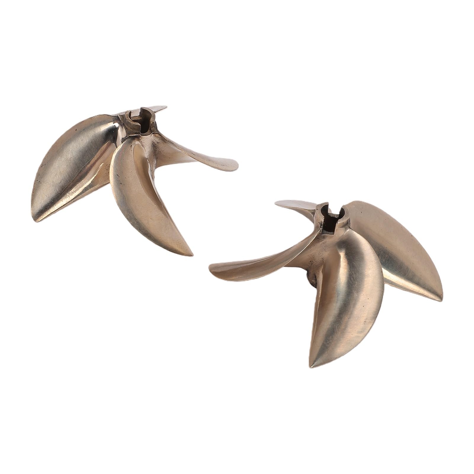 Haofy 2 Stück Messing Schiffspropeller 4 Blatt Propeller, 67 Mm 1,7 Zoll Steigung for RC Boot 836 | Präzise 67 mm Durchmesser, 1,7 Zoll Steigung, 4-Blatt-Design aus Messing
