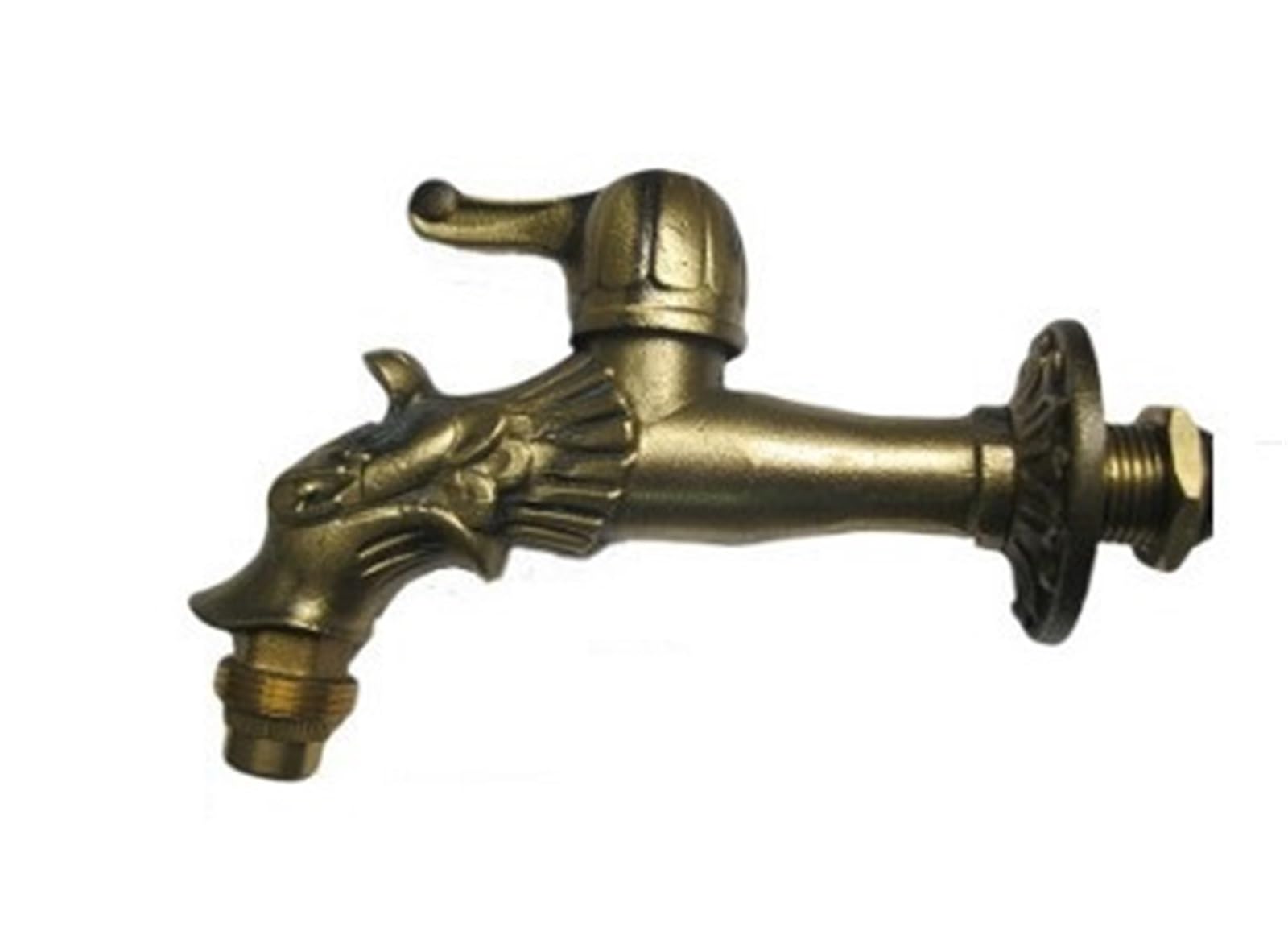 Outside Tap Outdoor Garden Faucet Shape Bibcock with Antique Brass Tap for Washing Mop/Garden Watering(TYPE9)