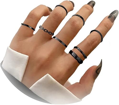 Long tiantian Stocking Stuffers for Teens Rings for Teens Girls Gifts Trendy Stuff Stackable Rings Sets for Women Vintage Knuckle Rings Teen Girls