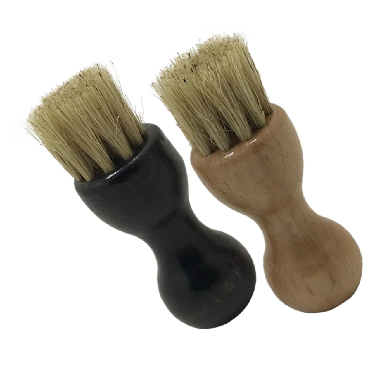 Ipetboom 2piezas Cepillo De Limpieza para Zapatos Cerdas De Jabali Duradero Unidades Ligero y Portátil
