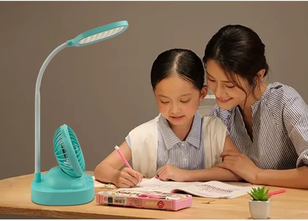 Nightstand Lamp Abs Eye Protection Desk Lamp with Fan Multi-Function Reading Lamp Suitable for Students Reading Lamp
