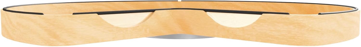 REV-A-Shelf 32" Craftsman Collection Solid Maple Kidney-Shaped Lazy Susan for Corner Base Cabinets w/Swivel Bearing and Black Accents