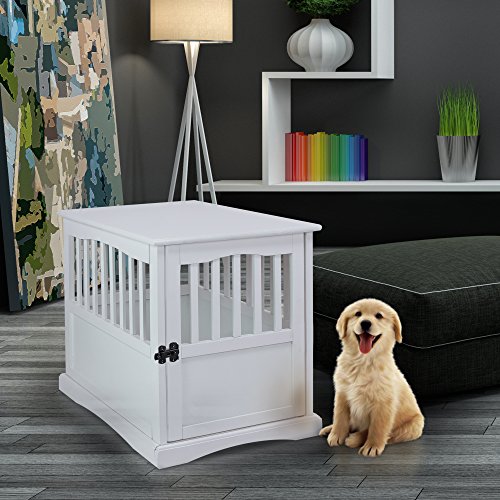 Casual Home Wooden Pet Crate, End Table, Medium, New White by Casual Home - Image 2