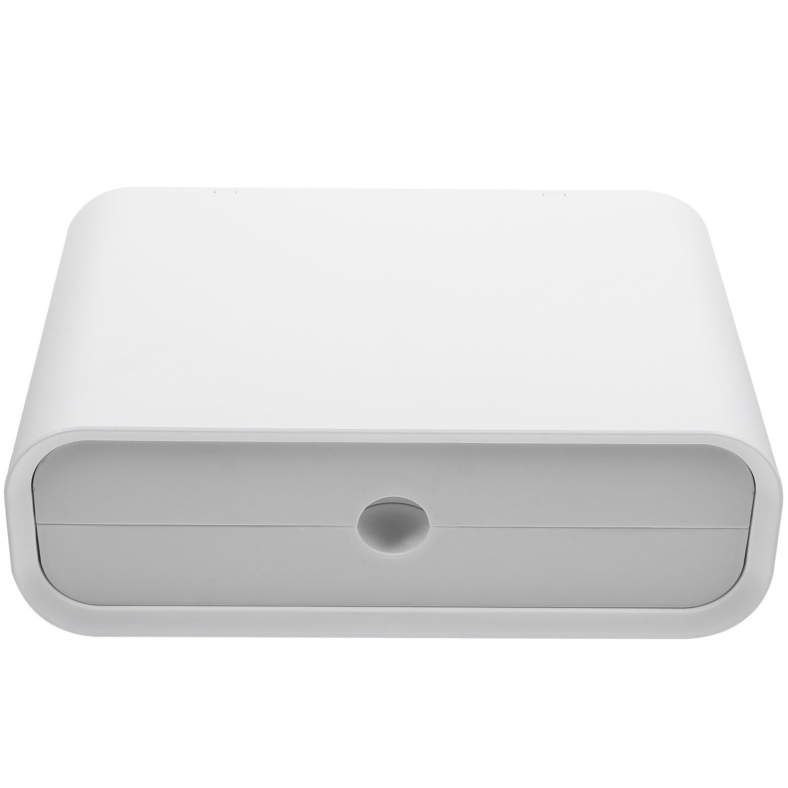 Healifty Soporte Elevador para Monitor y Portátil, Elevador de Escritorio de Plástico Blanco con Cajón Deslizante, Antideslizante, para Oficina y Dormitorio