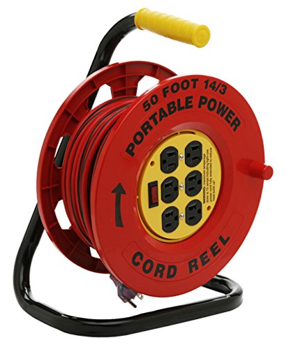 Designers Edge E235 Cordstor, 14/3 Sjtw 50' Rd/Bk Reel Le Sw, 14/3-Gauge, Multi #TOP1