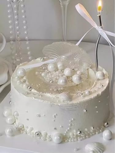 Essbare Süßigkeiten 14mm 120g weiße Perle Süßigkeiten Kuchen Dekoration Kuchen Top Geburtstag Hochzeit Halloween Thanksgiving Weihnachtskuchen Cupcake Dim Sum Eis Dekoration