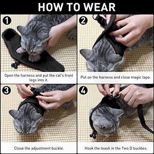Cat Harness Leash for Kitten Puppy: Escape Proof Cute Pet Vest Harnesses for Small Dog Cat | Adjustable Soft Kitty… - Image 7