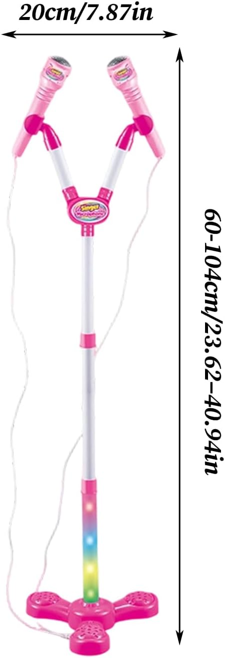 Kids Microphone - Karaoke Machine with Colorful Light, Children’s Microphone Toy for Boys Girls Preschoolers Birthday Party Playroom, School Events Holiday Performance Music Play Singing Fun