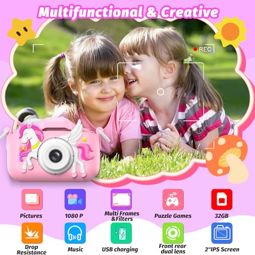 Image of Kids Camera Toy, masterbee Children Camera Toys for Kid Age 3-12, Christmas /Birthday Gifts for Girls, 1080P HD Video Kids Digital Camera, Gift for 3 4 5 6 7 8 9 10 11 12 Year Old Girl