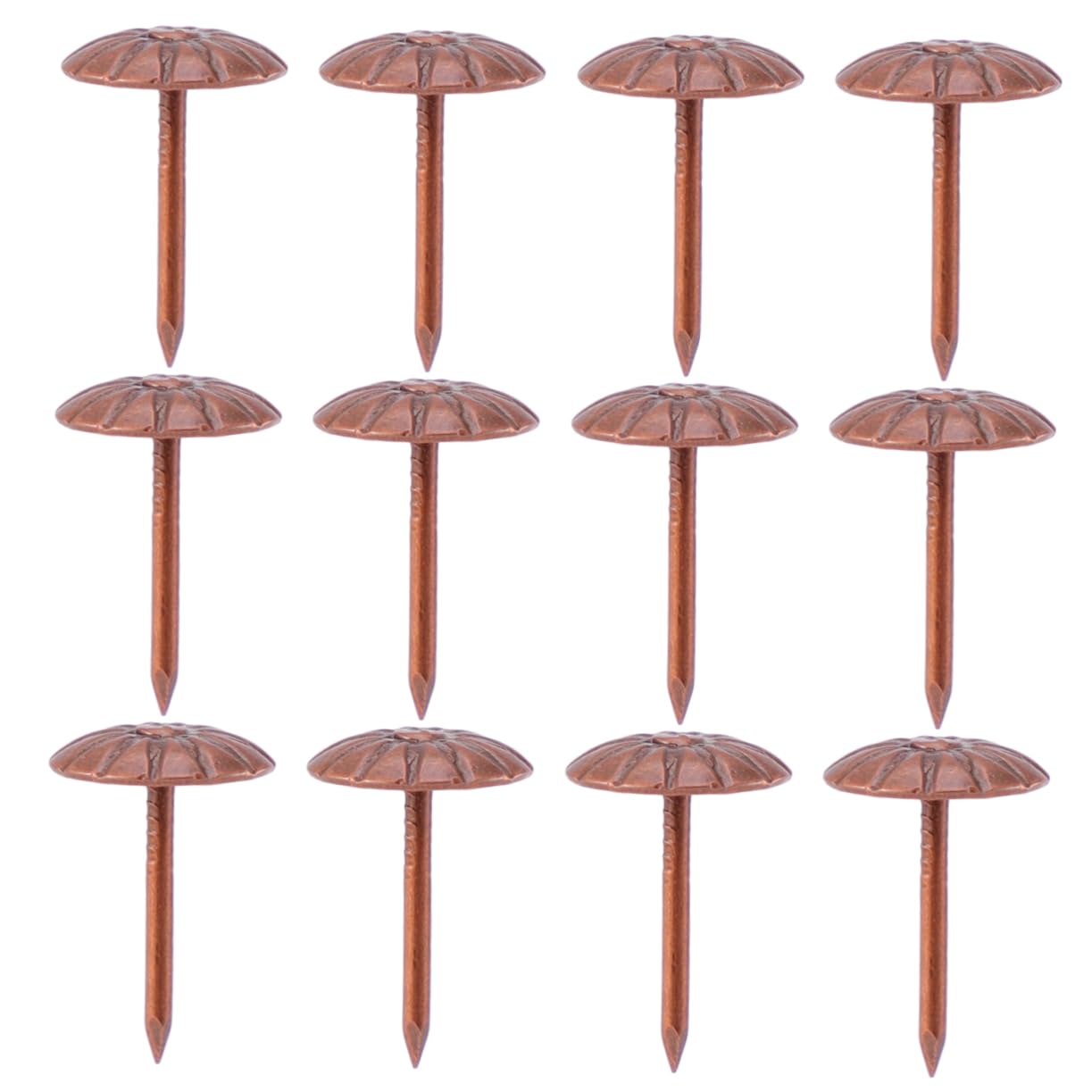 GRIRIW 500Pcs Antique Sofa Nails Decorative Thumb Tacks for Furniture Upholstery Nails for Sofa Chair Bed Projects Brown