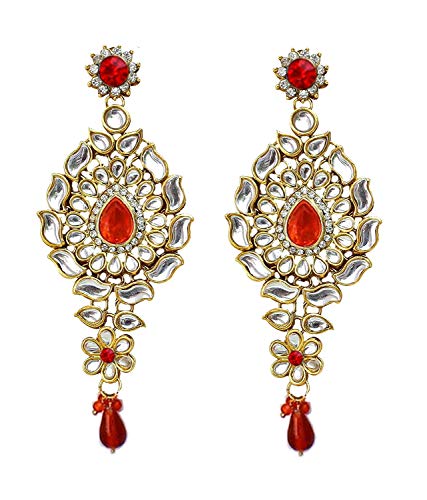 Image of Lucky Jewellery Designer Gold Plated Dulhan Bridal Jewelry Set 8 Pcs. for Girls & Women (3600-WZK-PARENT)