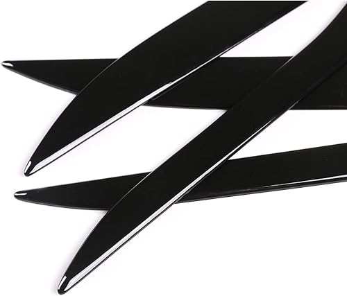 Miniatura 4 de CHEYA Guardabarros de puerta lateral ABS para salida de aire para Land Rover Range Rover Evoque 2020 (negro brillante)