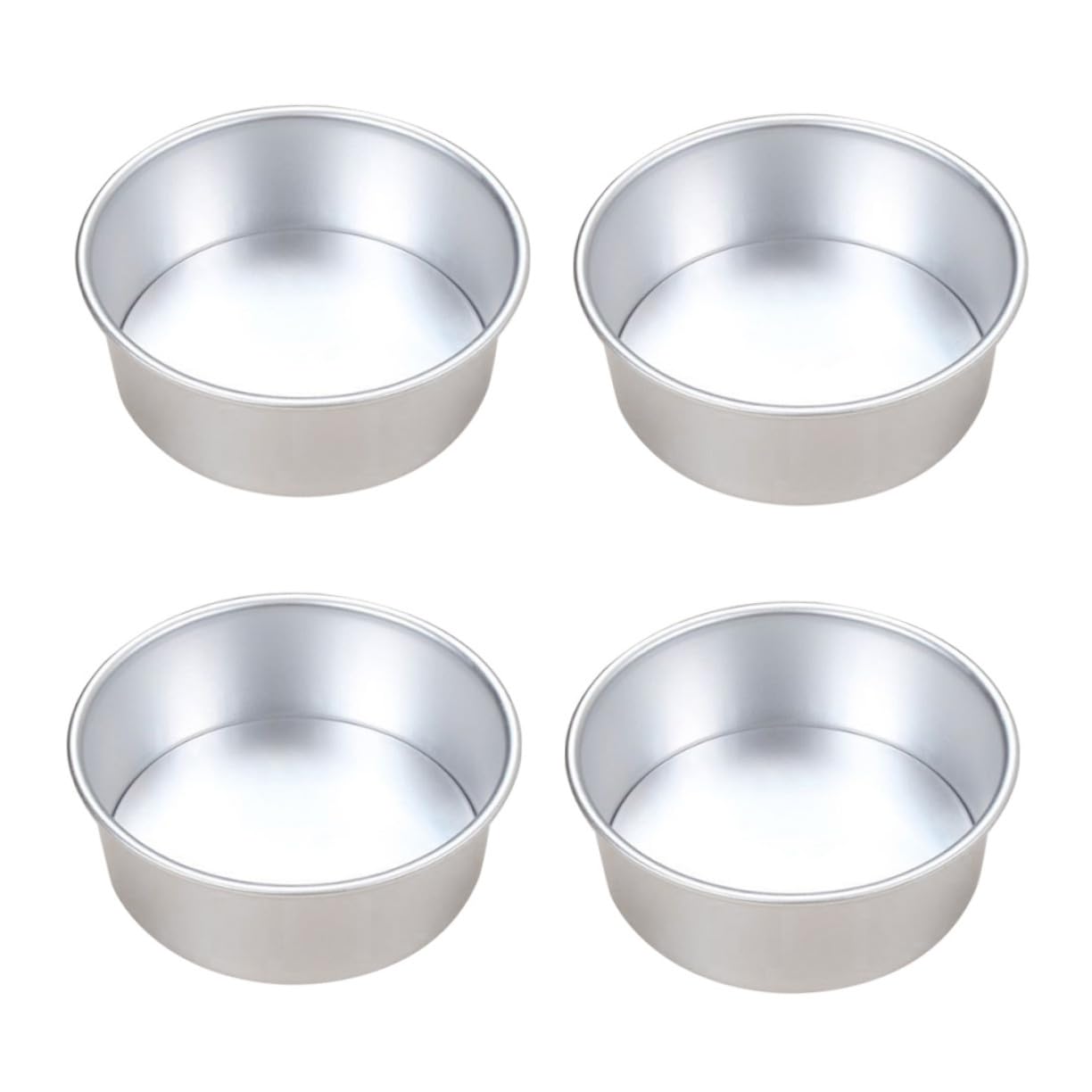 Runde Kuchenform 6 Zoll, 4 Stück-pack aus Aluminiumlegierung