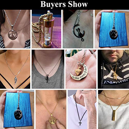 Richsteel Rose Gold Moon Cremation Necklace For Women Mom Grandma I Love You To The Moon Back Heart Urn Jewelry For Ashes Human Dog Pets #TOP3