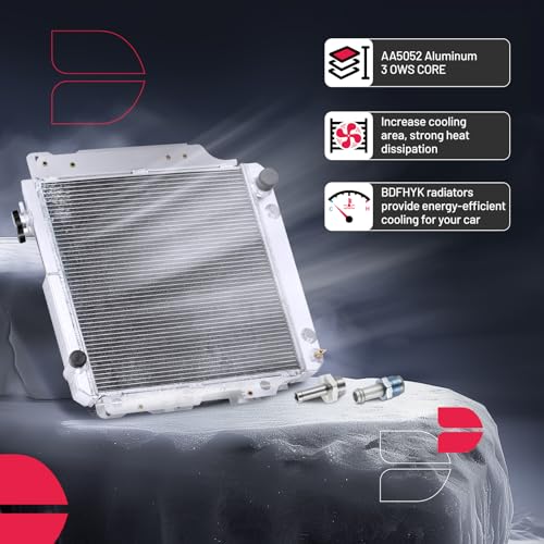 Image of BDFHYK 2760 3-Row 44mm Radiator for Jeep Wrangler 87-95, 97-06