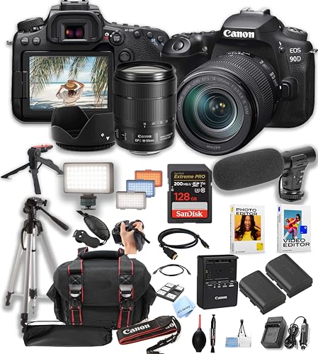 Canon EOS 90D DSLR Camera con Lente EF-S 18-135mm miniatura 1