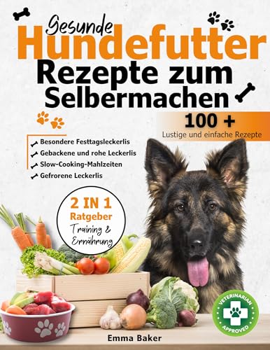Gesunde Hundefutter Rezepte zum Selbermachen: Die besten Rezepte für eine natürliche und gesunde Ernährung für Ihren Hund - einschließlich gebackener oder roher Rezepte