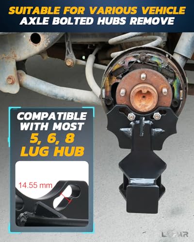 Image of Wheel Bearing Hub Removal Tools Kit Compatible with All Axle Bolt Hubs 5, 6, 8 Lug Hubs Buster Puller - Black
