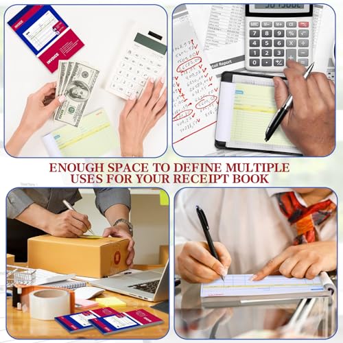 2 packs invoice book for small business 2-part carbonless 5-18x7-2932 receipt book for small business whitecanary invoice receipt book purchase order sales order50 sets per book