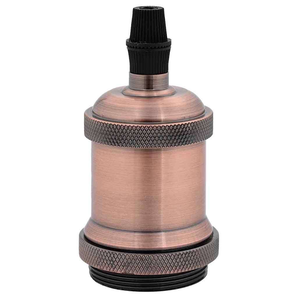 Lampenfassungen 2 Stück Rot-Bronze E27 Aluminium Vintage-Design mit robustem Griff für Innenräume, ideal für Beleuchtungskörper, Dekoration und Renovierung, langlebige Verkabelung