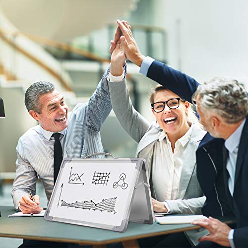 Small Dry Erase White Board - 16"X 12" Double Sided Mini Foldable Magnetic Desktop Whiteboard For Kids Drawing, Teacher Instruction And Meeting Discuss #TOP3