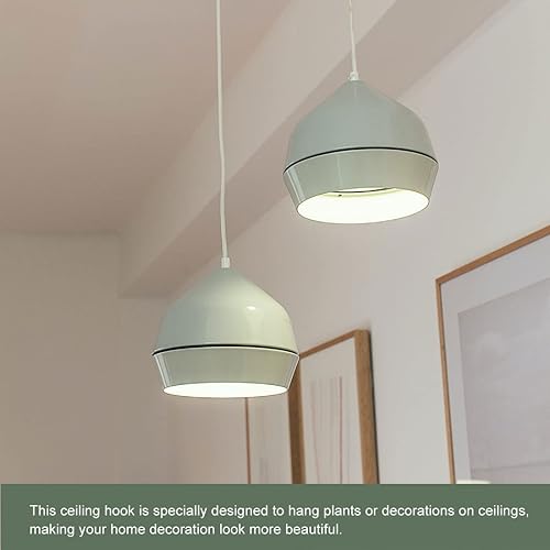 Miniatura 4 de YOKIVE Gancho para colgar en el techo, maceta colgante con gancho pesado, ideal para oficina, hogar, uso diario (latón, 1.5 x 1.2 pulgadas)