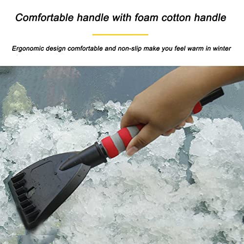 Biuyyy Snow Brush Yellow Expandable 45° Durable Sturdy Non-Scratch Ice Scraper With Ergonomic Foam Grip Detachable For Cars Trucks Suv #TOP5