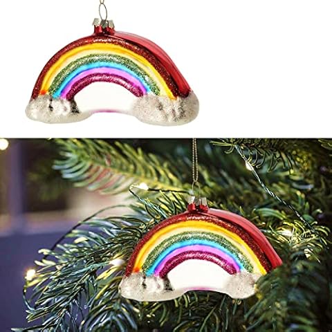 Adorno árbol Navidad cristal arco iris Cover