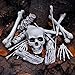Bag of Skeleton Bones and Skull, 18 PCs Bag of Bones for Garden Decorations