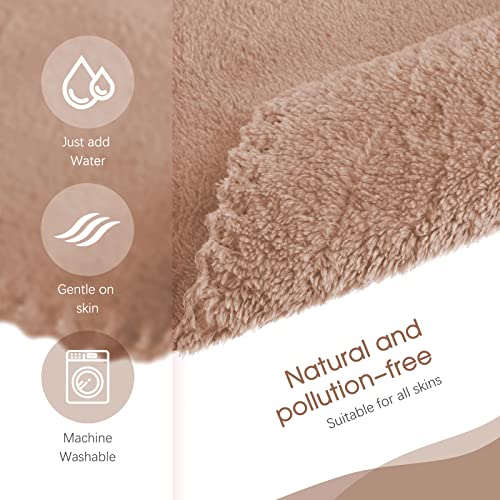 12 Pieces Face Wash Cloth Makeup Remover Cloths Coral Velvet Facial Washcloths Soft Fast Drying Facial Cleansing Cloth For Face, 12 X 12 Inch (Brown) #TOP5