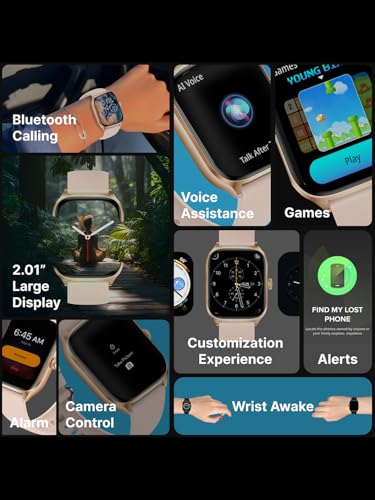 Image of TIMEX iConnect Calling Max 2.01 inch(5.1cm) Display with Functional Crown and BT Calling Smartwatch for Unisex - TWIXW1301T