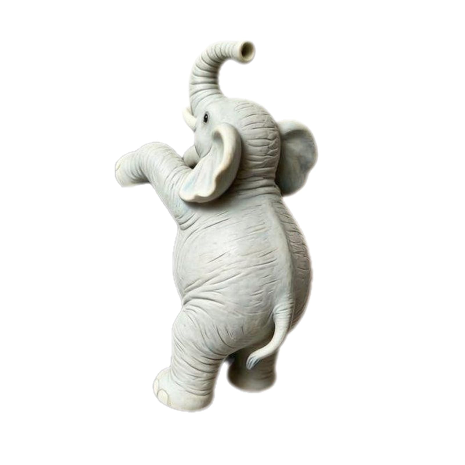 Glifora Cute Climbing Elephant Statue - Small Elephant Planter Hugger, Resin Hanging Animal Figurine Flower Pot Decoration for Garden, Balcony, Patio, Lawn and Home Decor