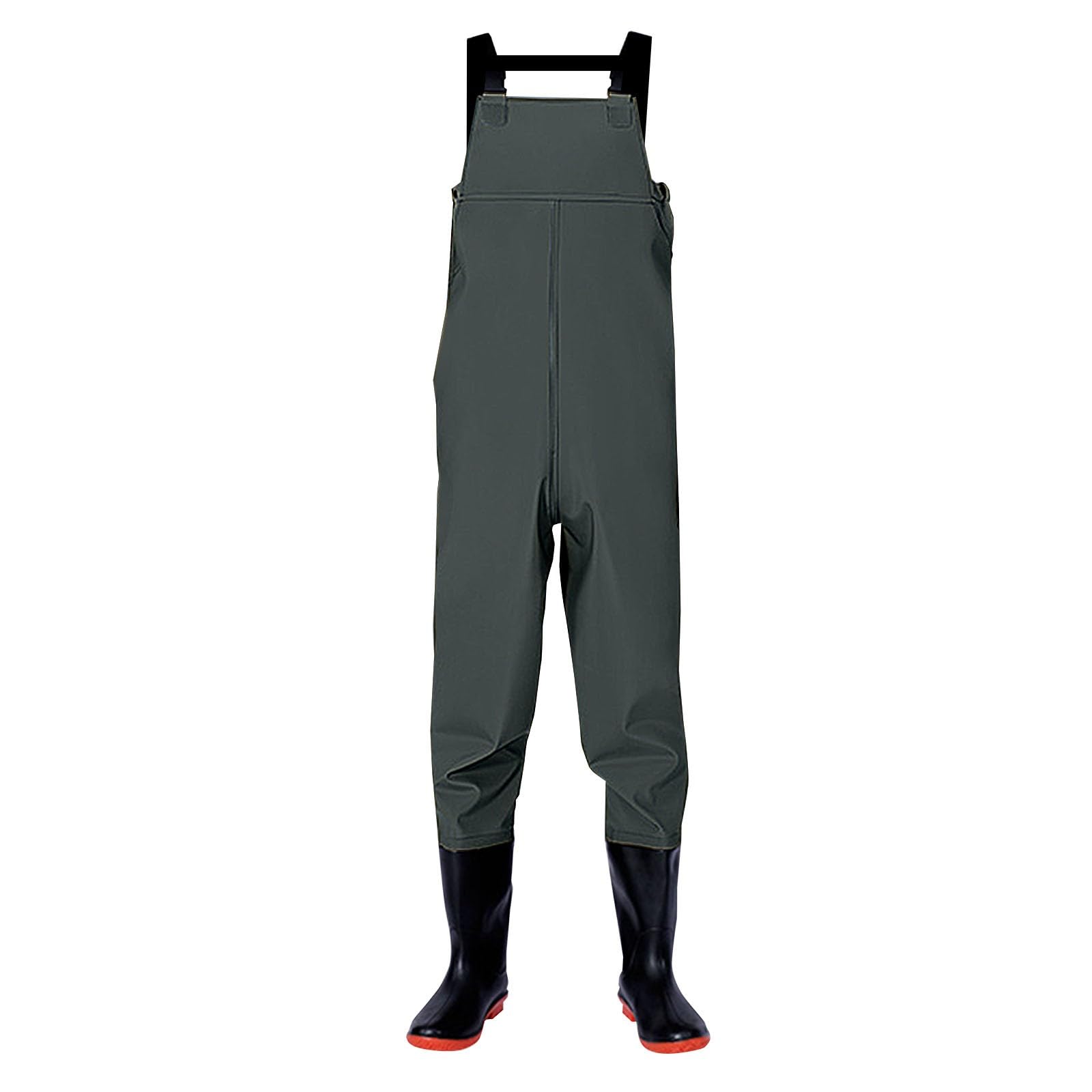 Wathose für Herren, wasserdichte Wathose mit gestollter Sohle, leichtes Lätzchen und Klammeranzug, atmungsaktiv, Jagd-Wathose für Teich, Arbeitskleidung, Karpfen, Fliegenfischen, Gartenarbeit