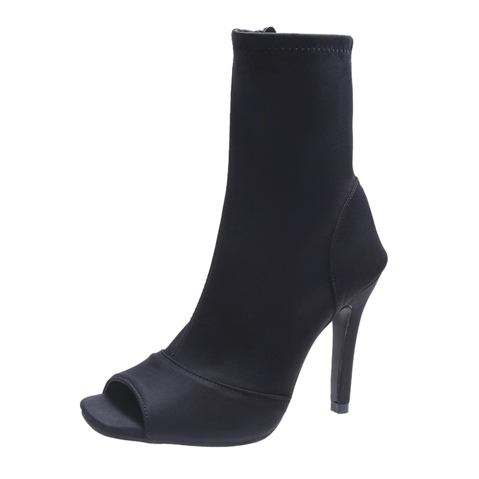 CHAOYI Sandalias de verano de tacón alto para exteriores, zapatos de baile latino, botas de nailon para bailarina femenina, sexy, para entrenamiento de jazz, tacones modernos, color caqui, 36