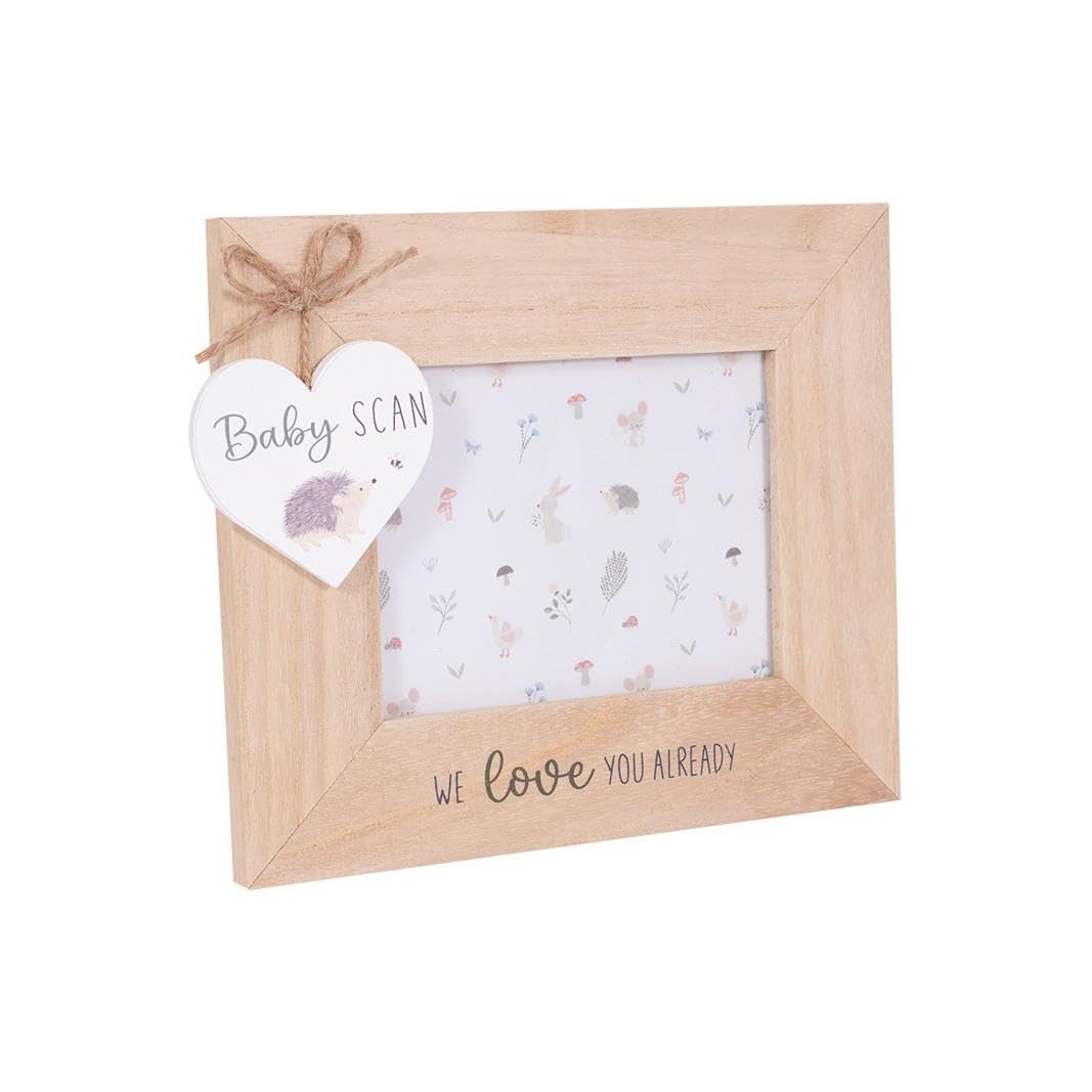 Baby's First Scan Wooden Photo Frame Pregnancy Ultrasound Image Keepsake Gift