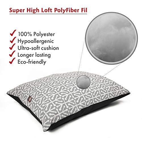 Image of Majestic Pet Rectangle Large Dog Bed Washable - Non Slip Comfy Pet Bed - Dog Crate Bed Super Value Pillow Dog Bed - Dog Kennel Bed for Sleeping - Dog Bed Large Breed 46 x 35 Inch - Aruba Gray