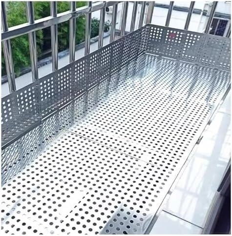 Generisch Lochblech aus Edelstahl 304 – Dekoratives Gitter für Fenster, Sicherheitsgitter, 35 x 100 x 15 cm, Robustes und vielseitiges Metallpaneel