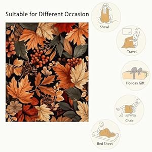 Firmiso Autumn Blankets and Throws - 60×80 Soft Fall Leaf Fleece Blanket, Perfect for Sofa, Couch, Bedroom Decor, or Thanksgiving, Warm and Stylish Seasonal Home Accent Firmiso Autumn Blankets and Throws 6080 Soft Fall Leaf Fleece Blanket Perfect for Sofa Couch Bedroom Decor or Thanksgiving Warm and Stylish Seasonal Home Accent