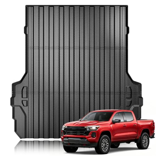 YZONA Custom Fit Truck Bed Mat for 2023 2024 2025 2026 Chevy Colorado & GMC Canyon 5FT Short Bed Heavy Duty TPE Bed Liner Anti-Slip All Weather Protection Laser Measured