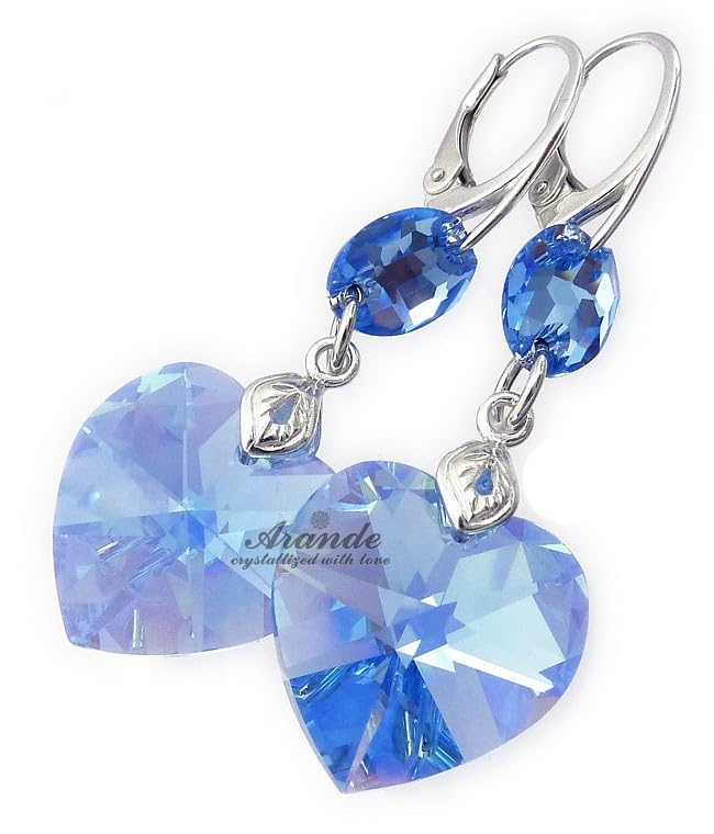 Pendientes de corazón antialérgicos en plata ley brillante 2