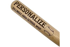 Personalized Engraved Full Size Wooden Baseball Bat Double Sided