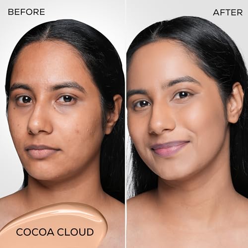 Image of RENEE Bollywood Filter Blurring Liquid Foundation- Cocoa Cloud |Blurs Pores & Blemishes, Full Coverage, Matte Finish | Hydrates & Evens Skin Tone | With Niacinamide & Hyaluronic acid | 30ml