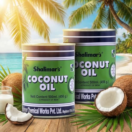 Image of SHALIMARS Pure Coconut Oil Tin 500Ml (Pack Of 2)