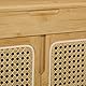 Relaxdays Schuhbank, mit Stauraum, 2 Fächer, Bambus, Rattan-Optik, HxBxT: 45 x 90 x 37 cm, Flur, Schuhregal, Natur/beige